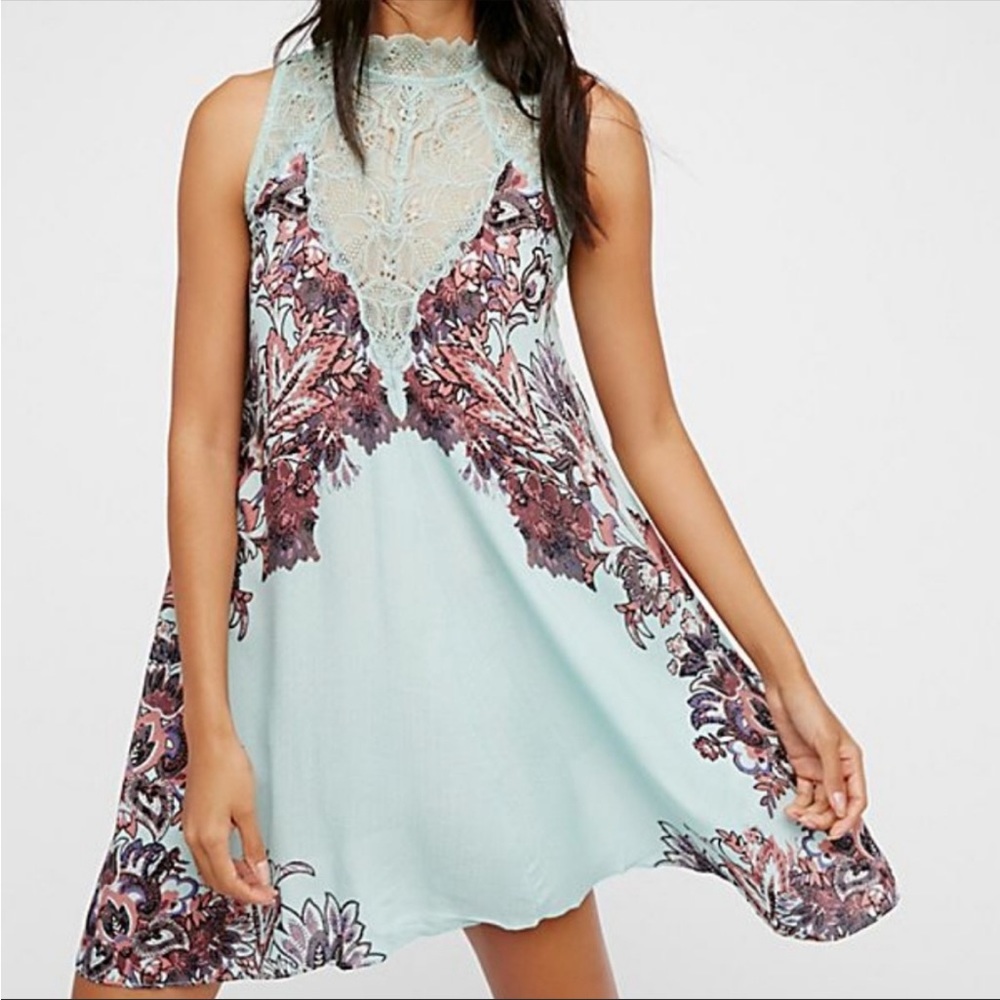 Free People Marsha Slip on Dress in Mint Size XS